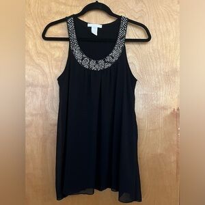 Design History Chiffon Pearl Tank M